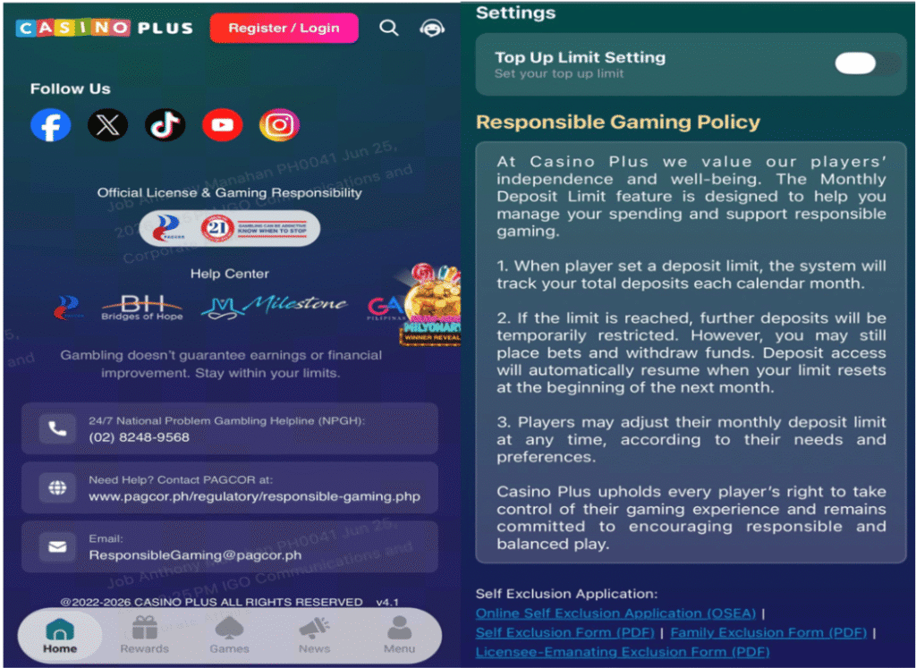 Casino Plus, Pinaigting ang Responsible Gaming Commitment sa Tulong ng Hotline Integration
